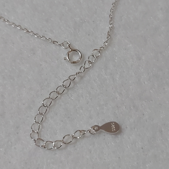 Sterling Silver CZ Round Pendant Necklace - Picture 7 of 9